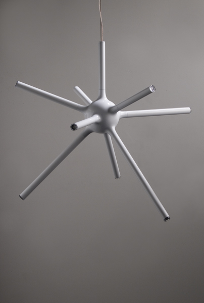 The Urchin pendant light (2007), constructed from polyurethane-coated aluminium tubes and LEDs