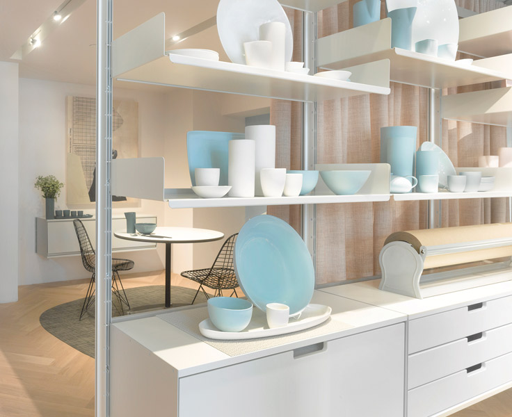 Order and restraint in the recent New York fitout for Mud Australia. Photo by Scottie Cameron