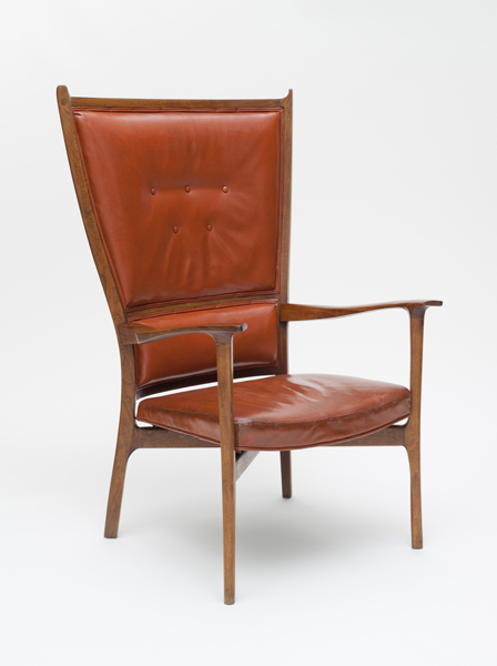 John Kapel b.1922Chair c. 1958 Walnut, leather LACMA, Purchased with funds provided by Martha and Bruce Karsh Photo © 2011 Museum Associates/LACMA
