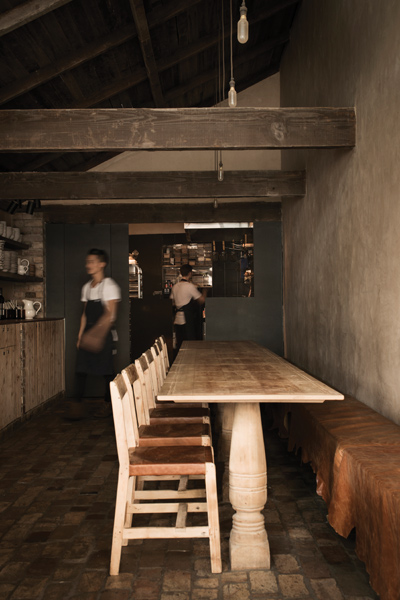 The Farmhouse, a compact restaurant in Potts Point, designed and part owned by Gurney. Photo by Michael Wee