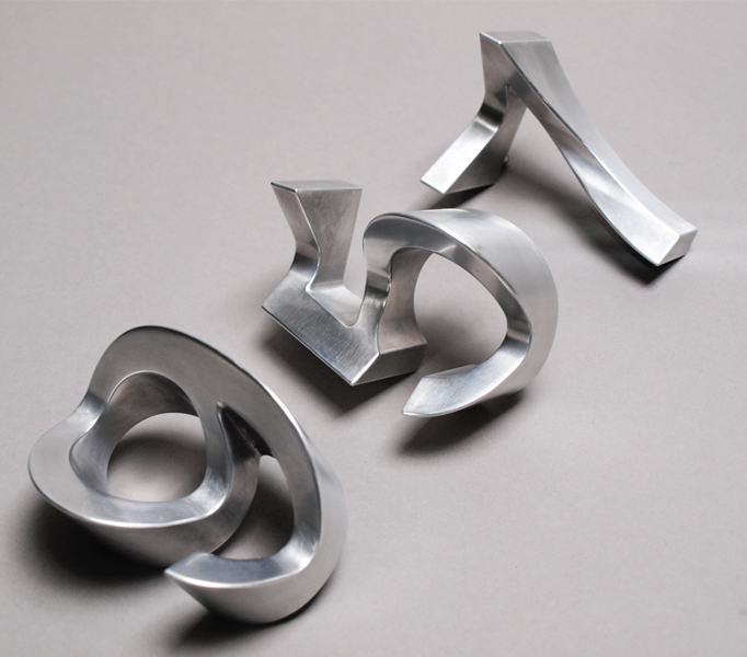 The creation of three dimensional numbers and letters has prompted exploration into myriad materials