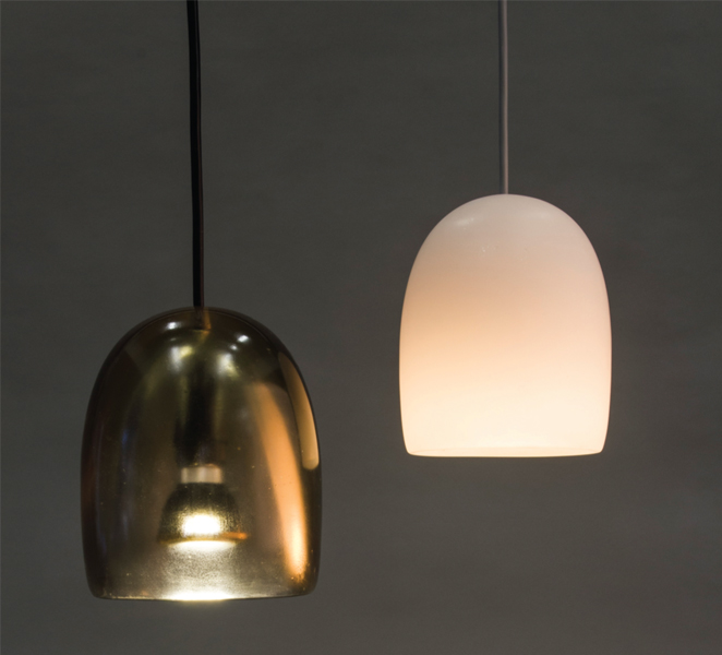 The Gradient lamp explores the possible nuances of translucent in resin via a simple curved form