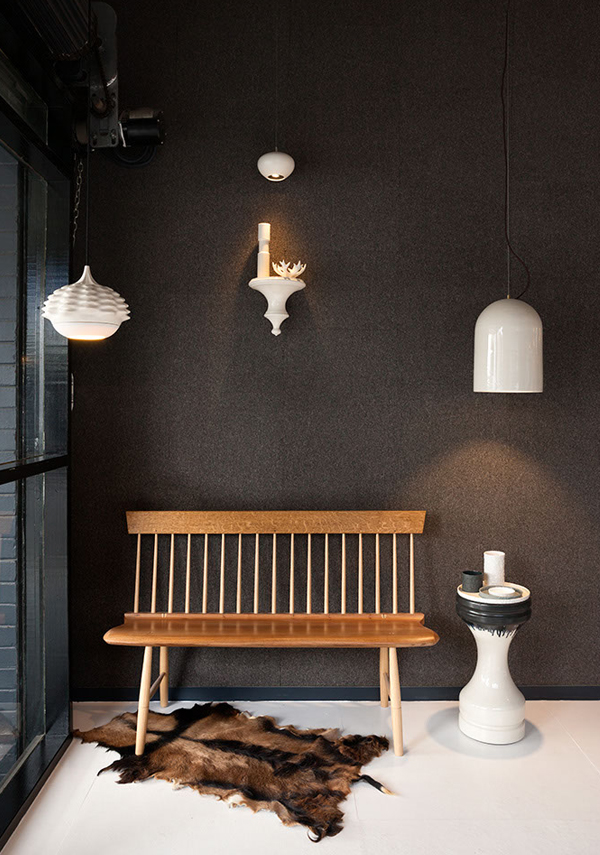 Detail of Porcelain Bear's new Collingwood showroom. Photo by Dianna Snape