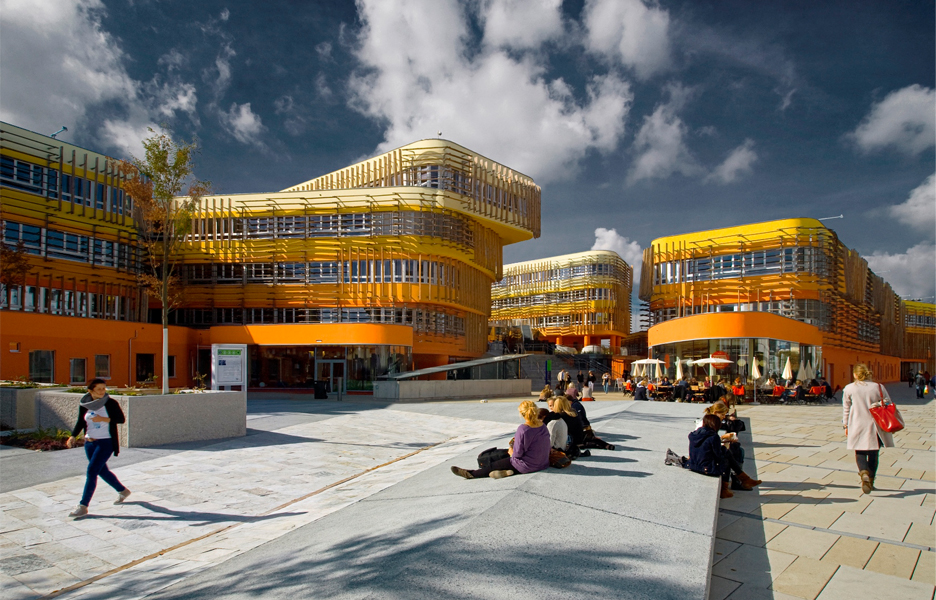 Departments of Law and Central Administration, Vienna University of Economics and Business, Austria, designed by Cook Robotham Architectural Bureau (CRAB)
