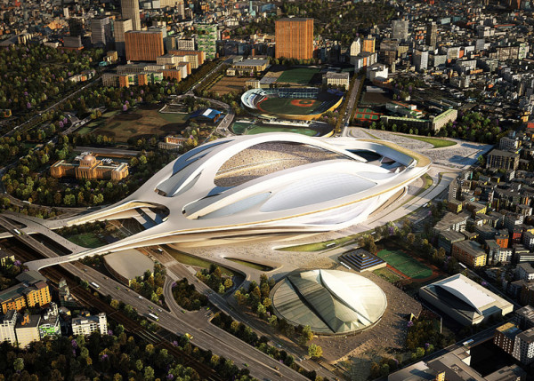 Hadid's original 2012 design, a more sculptural and grand statement than its watered down 2014 adaptation