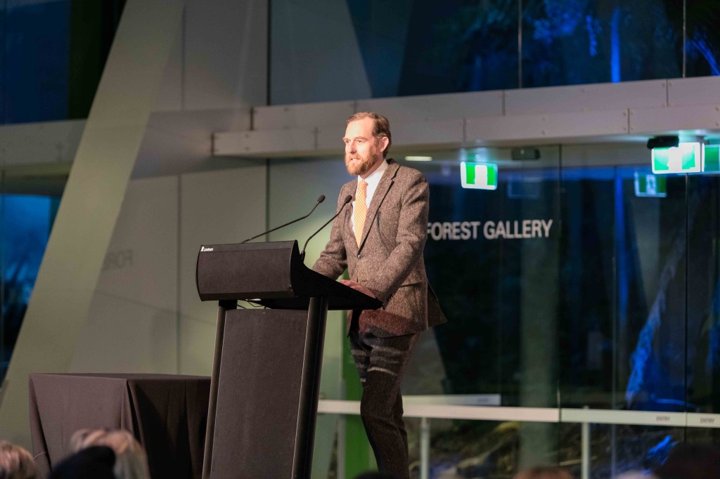 Last year's Overall category winner, Patrick Kennedy of Kennedy Nolan addresses the IDEA 2015 audience