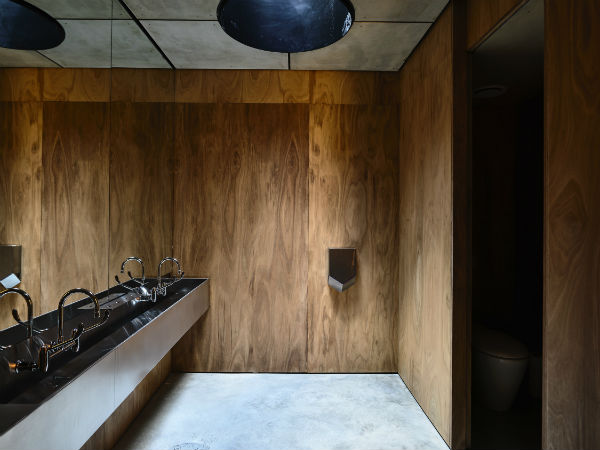 Timber and concrete are also featured through the amenities.