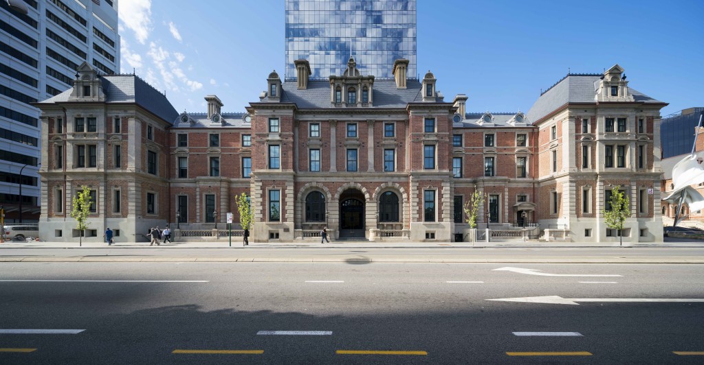 The State Buildings by Kerry Hill Architects and Palassis Architects. Photo by Angus Martin.