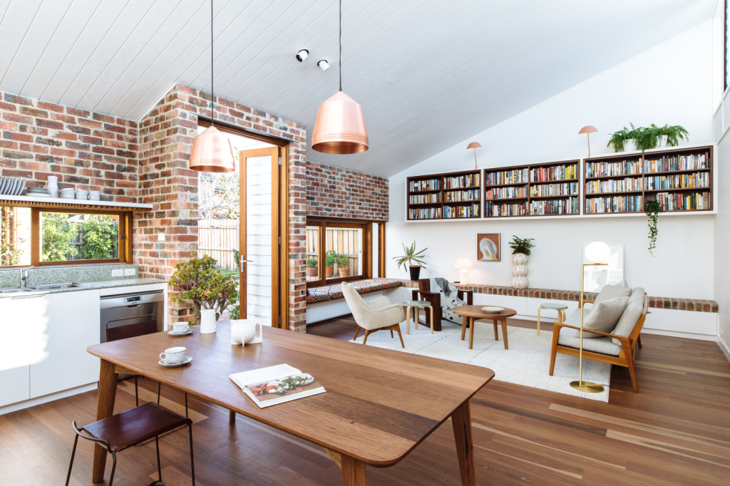 The living and dining space at Lawry St House.