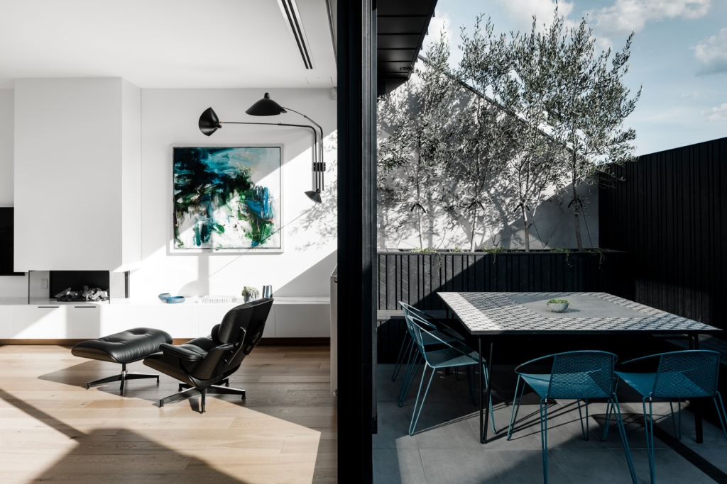 Leveson House, the courtyard brings natural light into the living space.