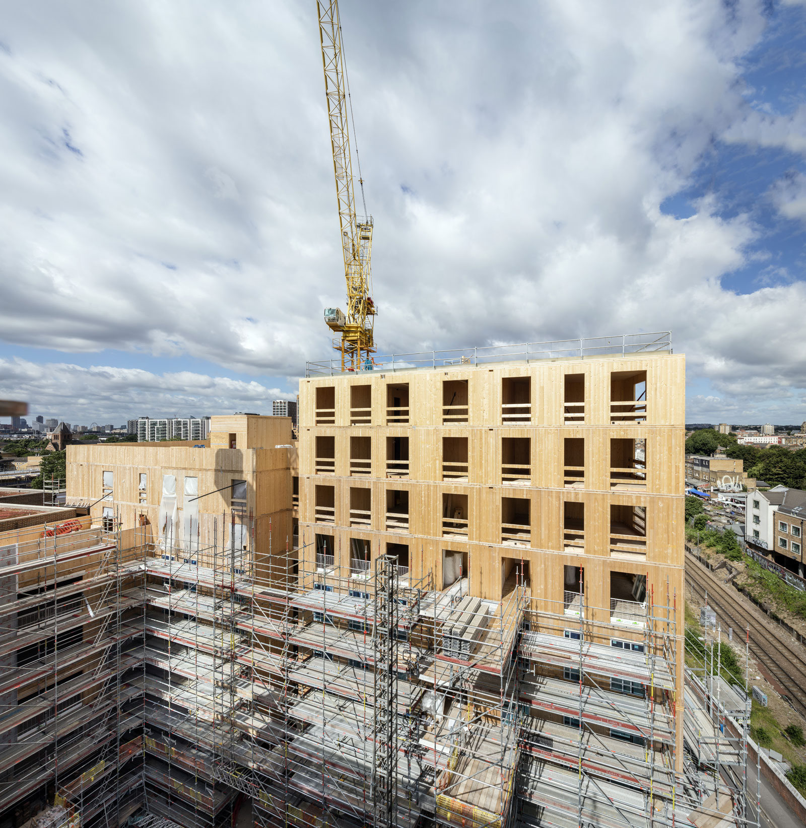 Dalston Lane during construction. Photo by Daniel Shearing.