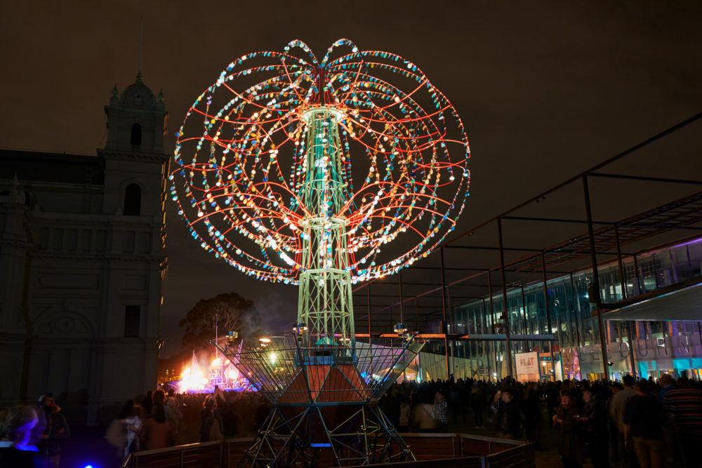 Nebulous by Alex Sanson at White Night Melbourne 2017. Photo by David Finnegan of Sense6 Photography.