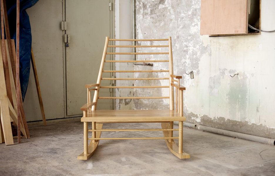 Chinaman's File rocking chair by Trent Jansen for Broached East. 