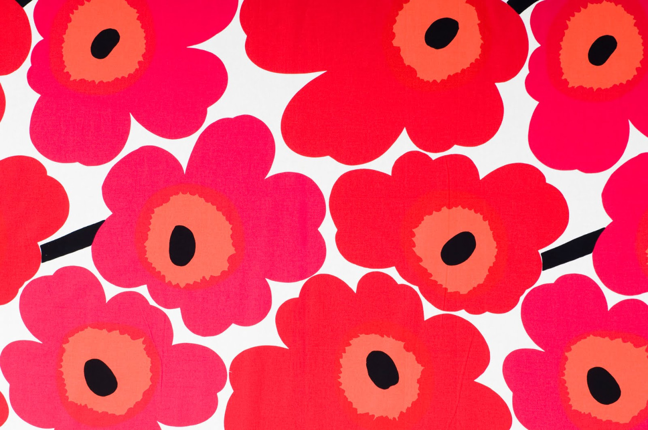 Marrimeko's famous poppy print 'Unniko' was designed by Maija Isola.