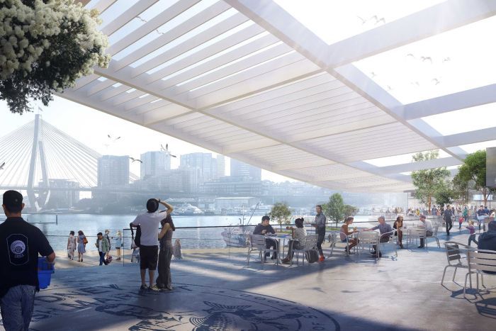 The render of the proposed Sydney Fish Market.