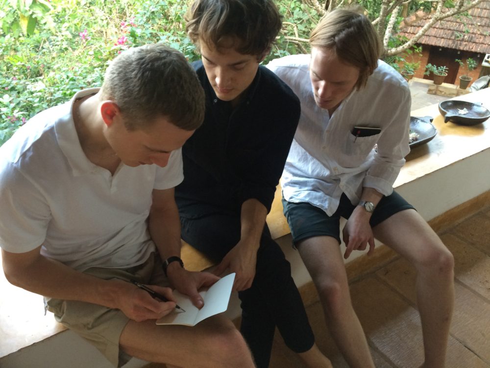 Michael Lynge Jensen with interns.