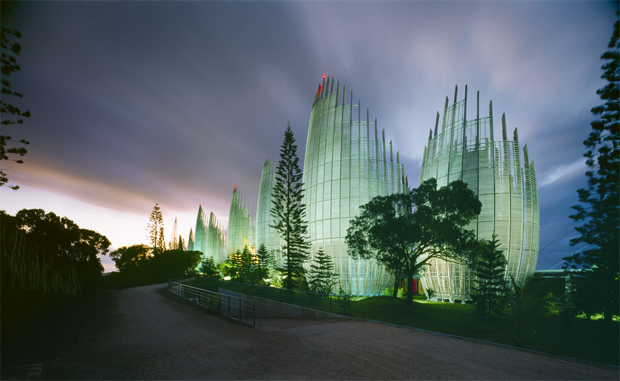 Jean Marie Tjibaou Cultural Centre Noumea by Renzo Piano Architects. Photo by John Gollings.