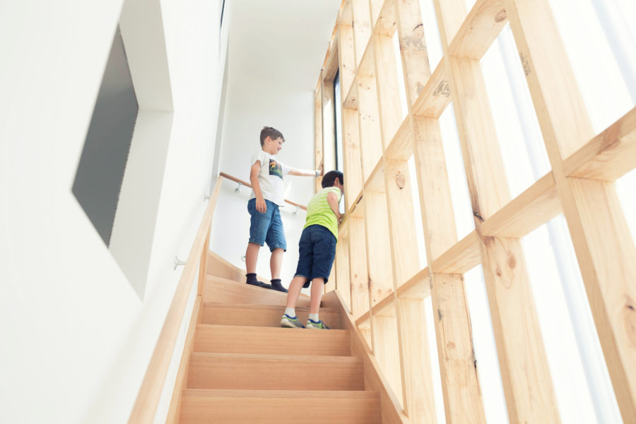 The studio features a dummy wall, lined with a semi-translucent material.