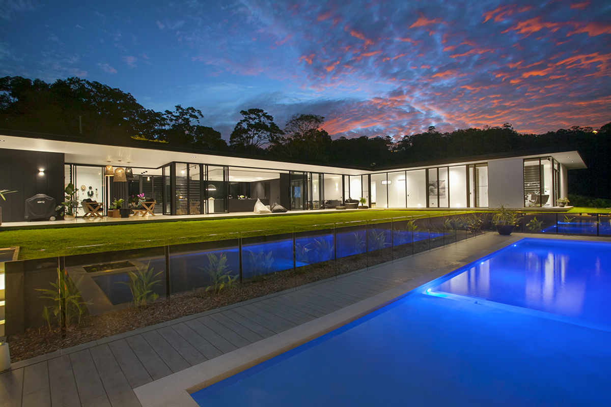 Shot of the Glasshouse at dusk