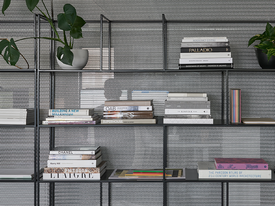 Wire mesh book case