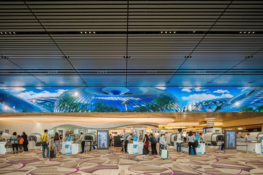 Optical Illusions at Singapore Airport