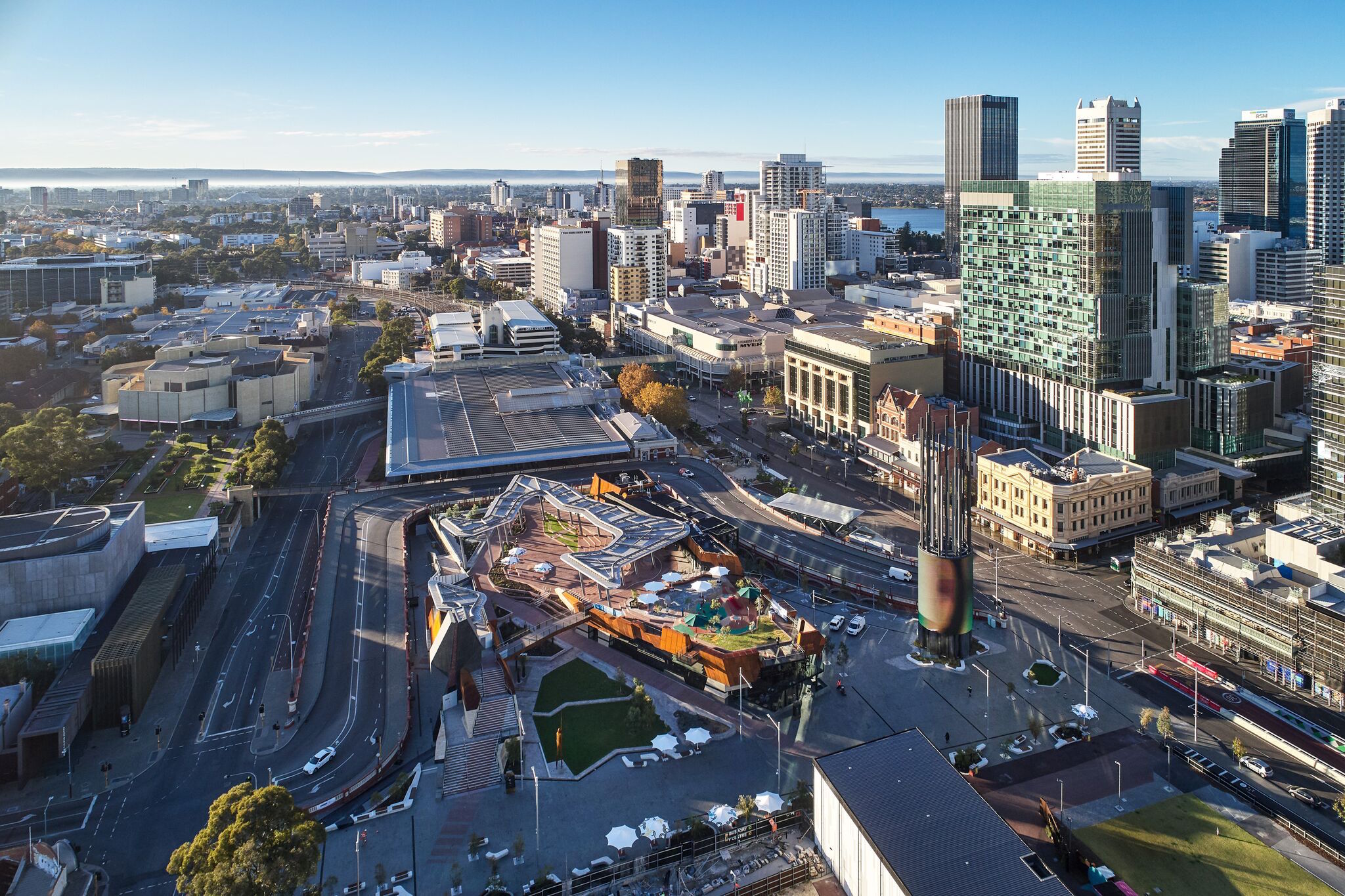 Aerial shot of Yagan Square