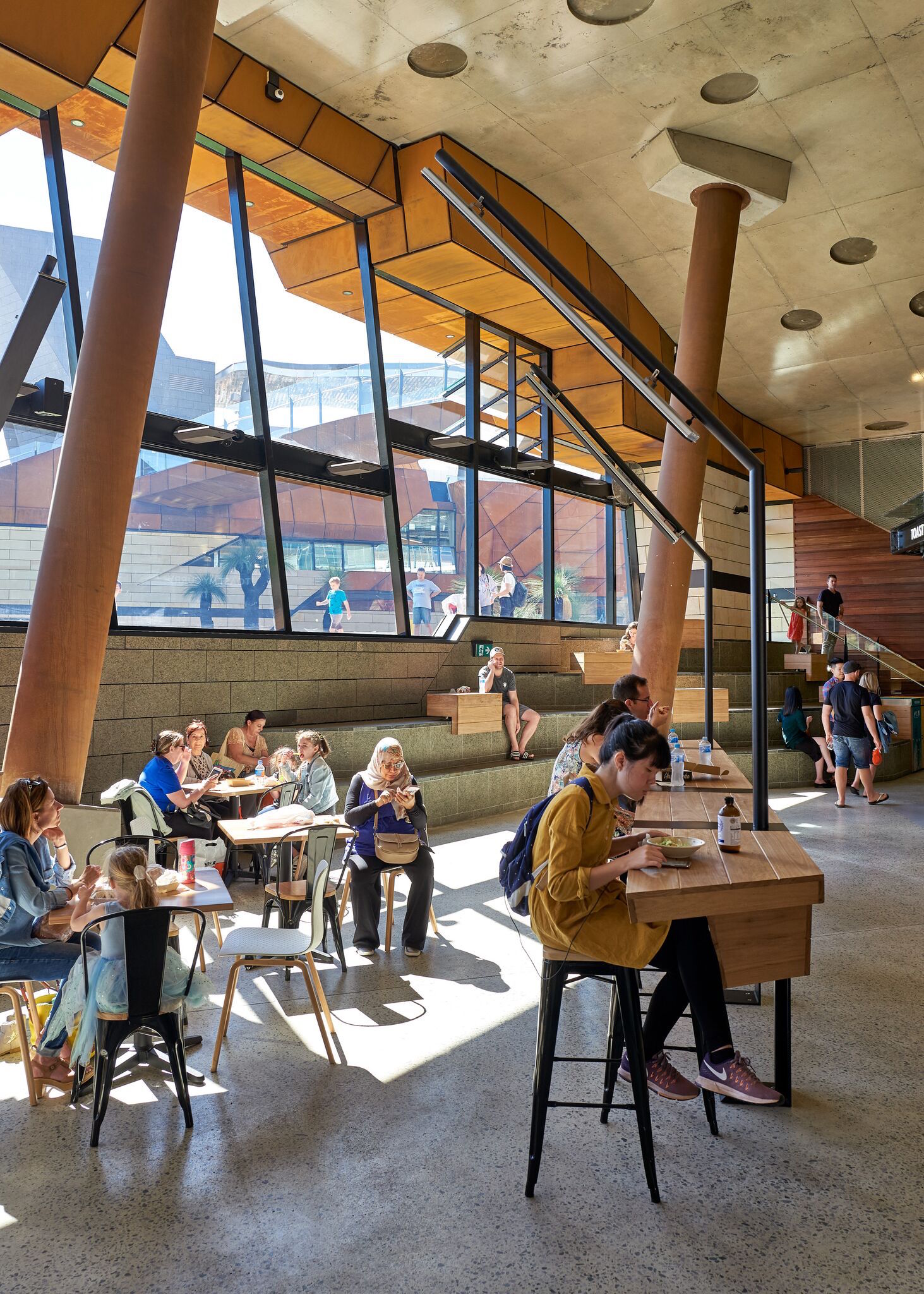 People relax in Yagan Square 