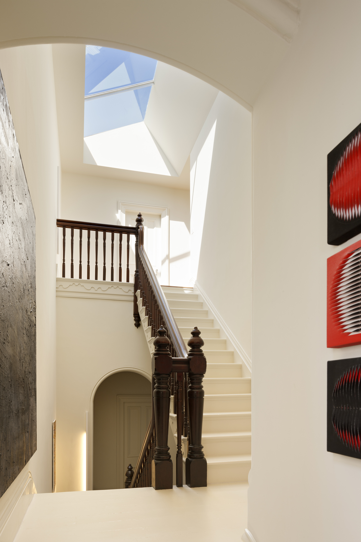 Stair and skylight in the Queen Bess house