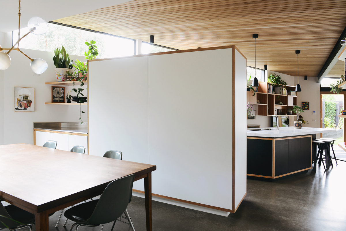 A kitchen partition wall