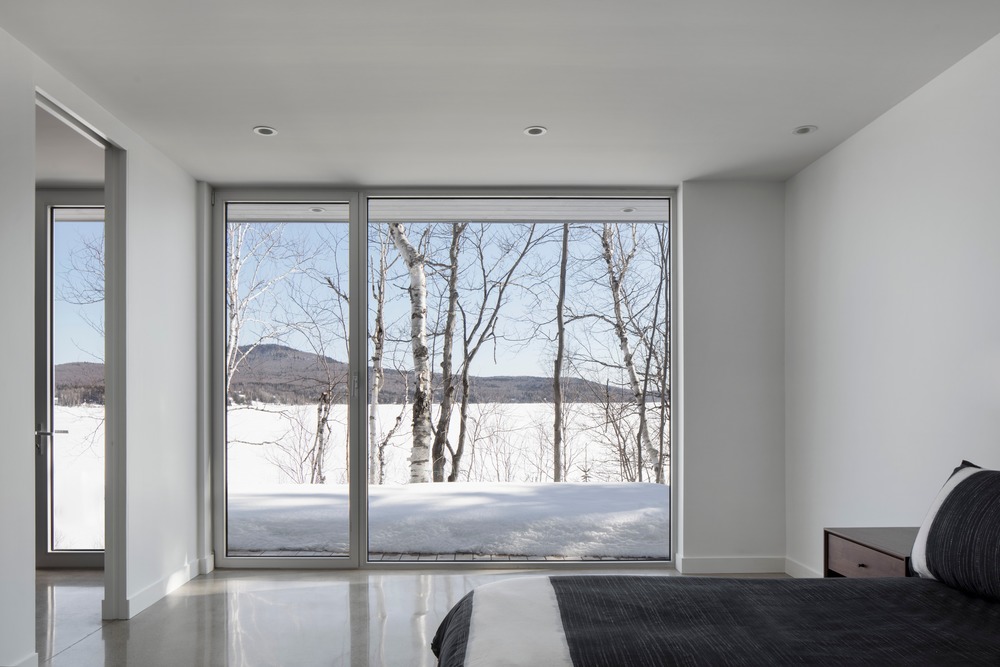 The new master bedroom  flooded in natural light