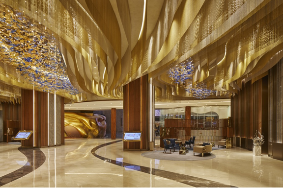 A lobby area in the hotel