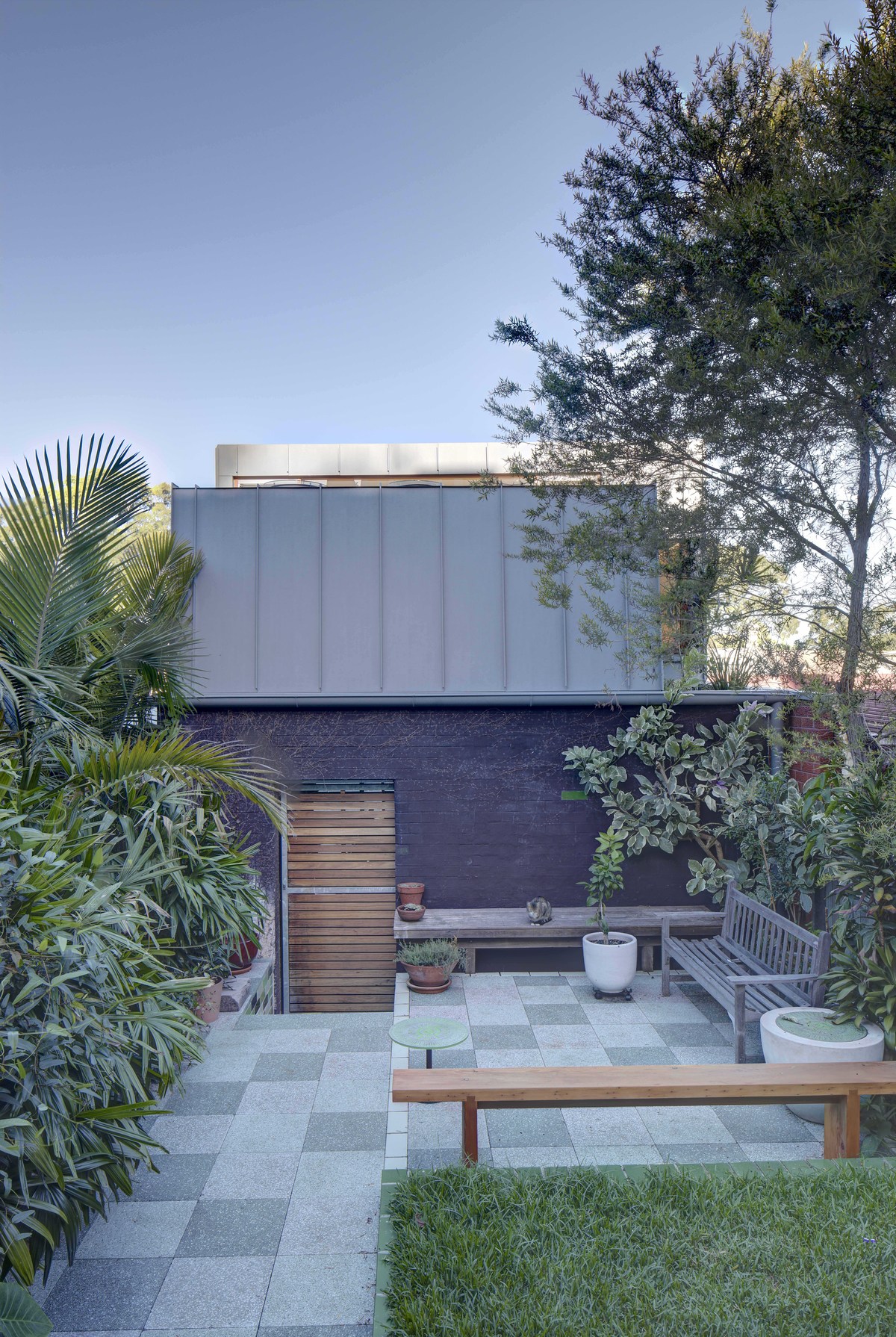 Courtyard view of the laneway house