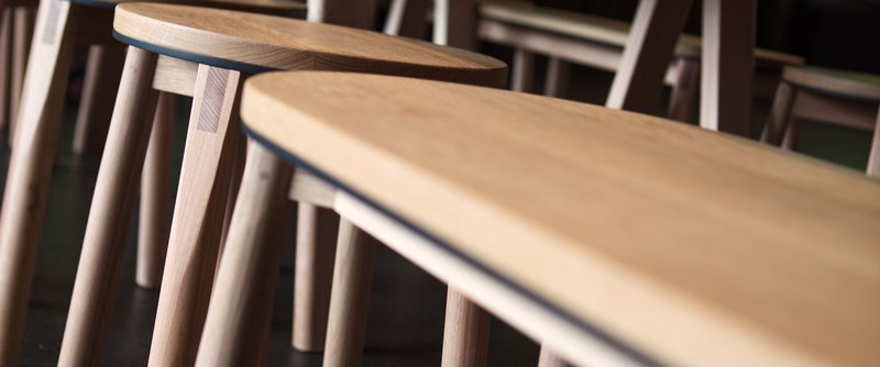 Tasmanian Oak furniture at Supernormal Restaurant