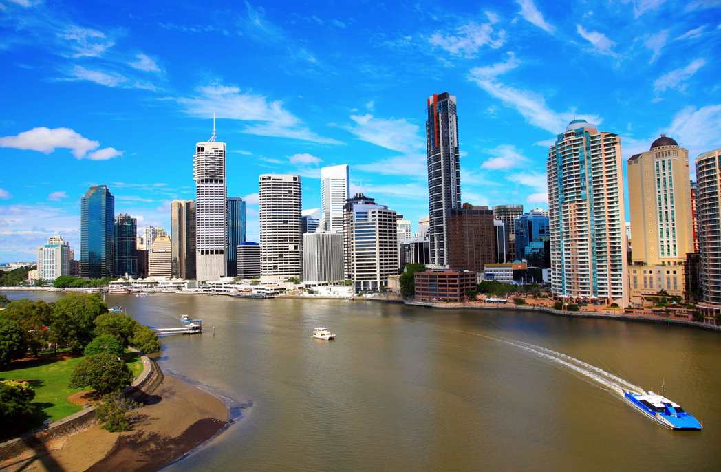 brisbane city from story bridge, australia