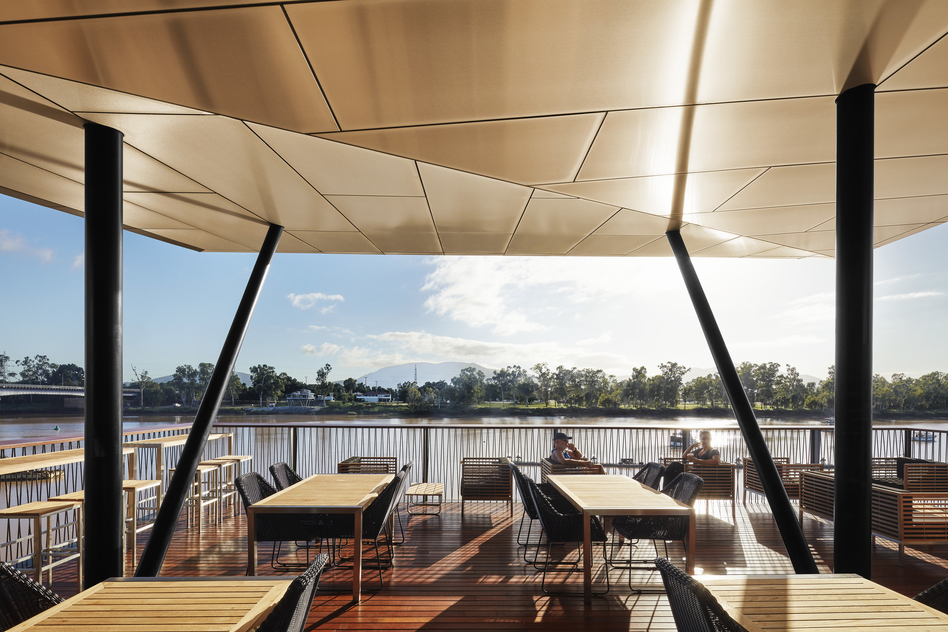 The restaurant on the pier, which was designed by Woods Bagot