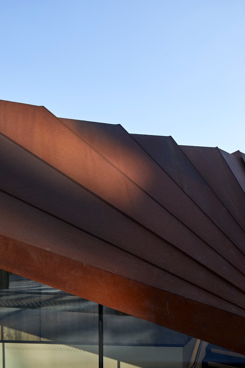 Details of the angles on the pavilion roof