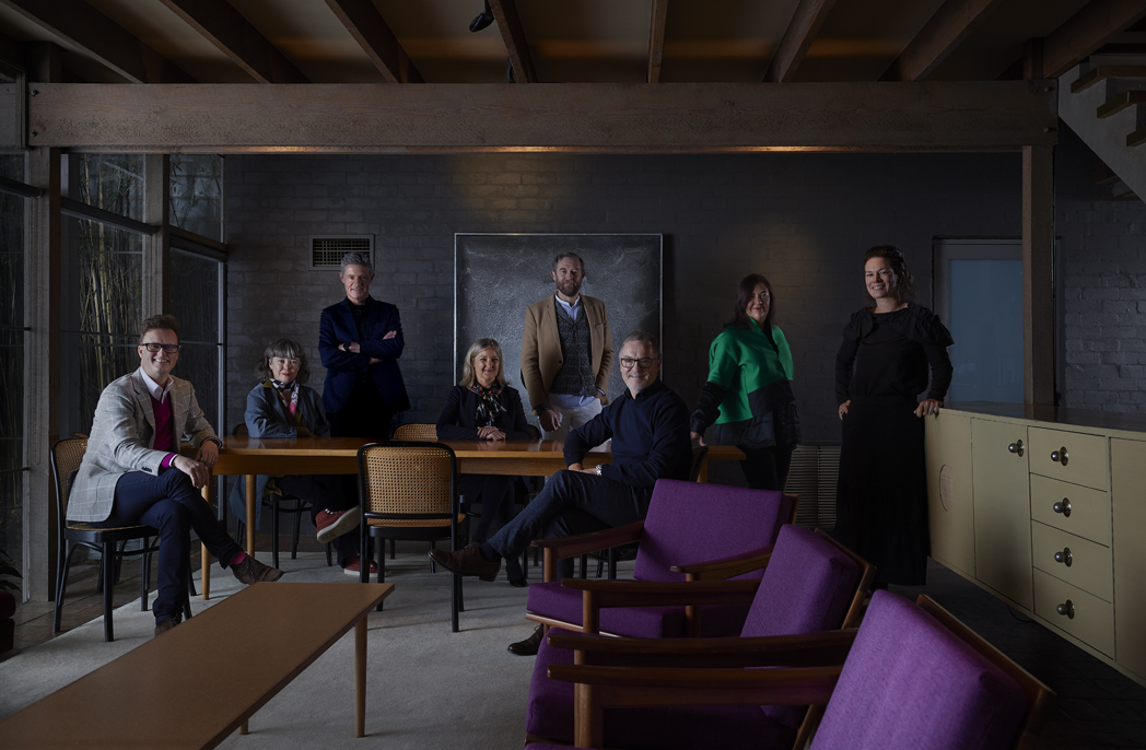 Pictured L-R Matt Gibson, Rachel Nolan, Rob McBride, Astrid Jenkins, Patrick Kennedy, John Wardle, Debbie Ryan and Mel Bright. Absent: Mauro Barraco, Hamish Lyon and Louise Wright. Photo: John Gollings.