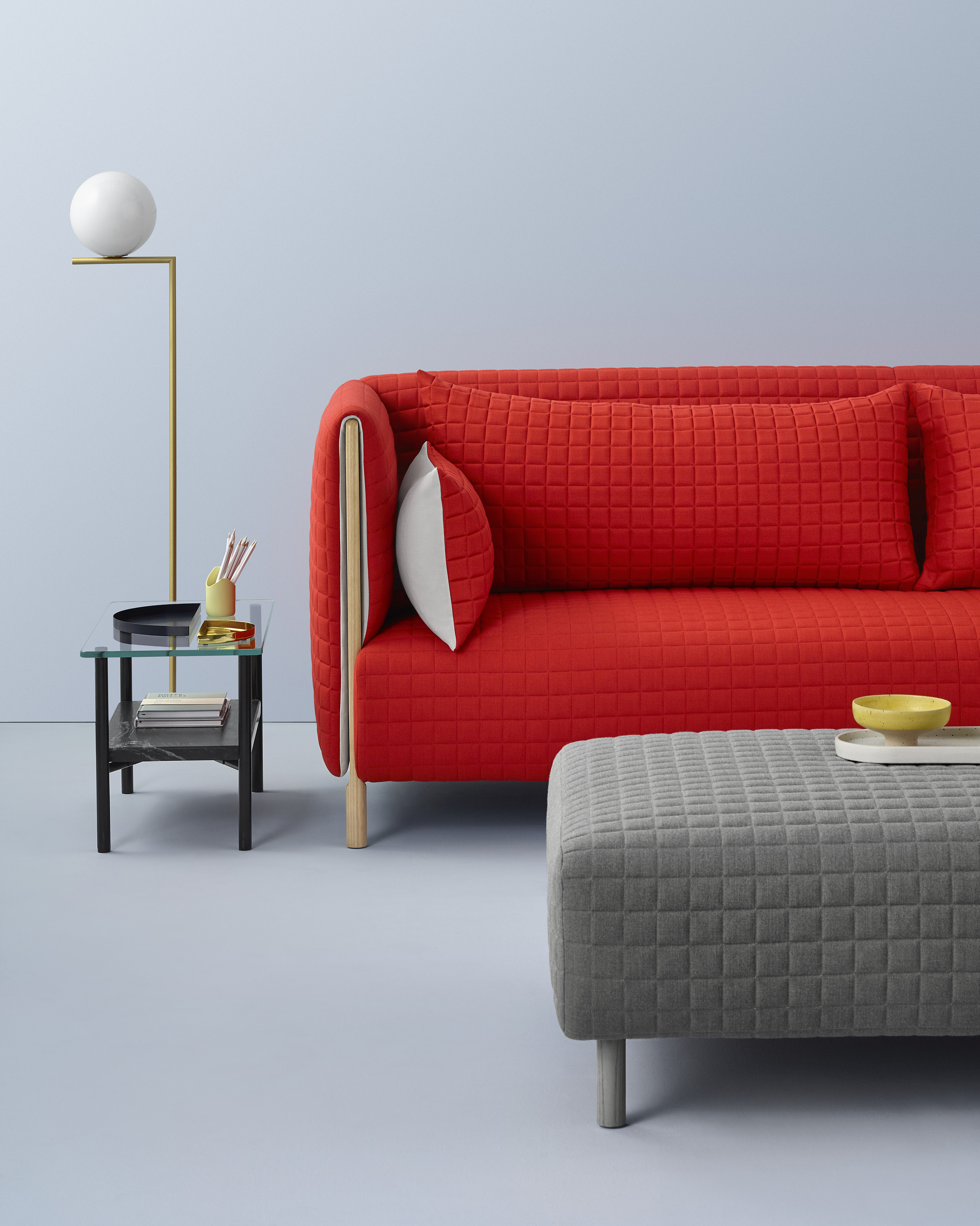 Colourform ottoman and sofa