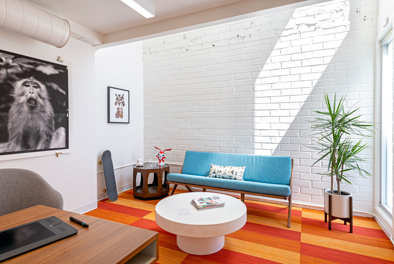 Brightly coloured rug