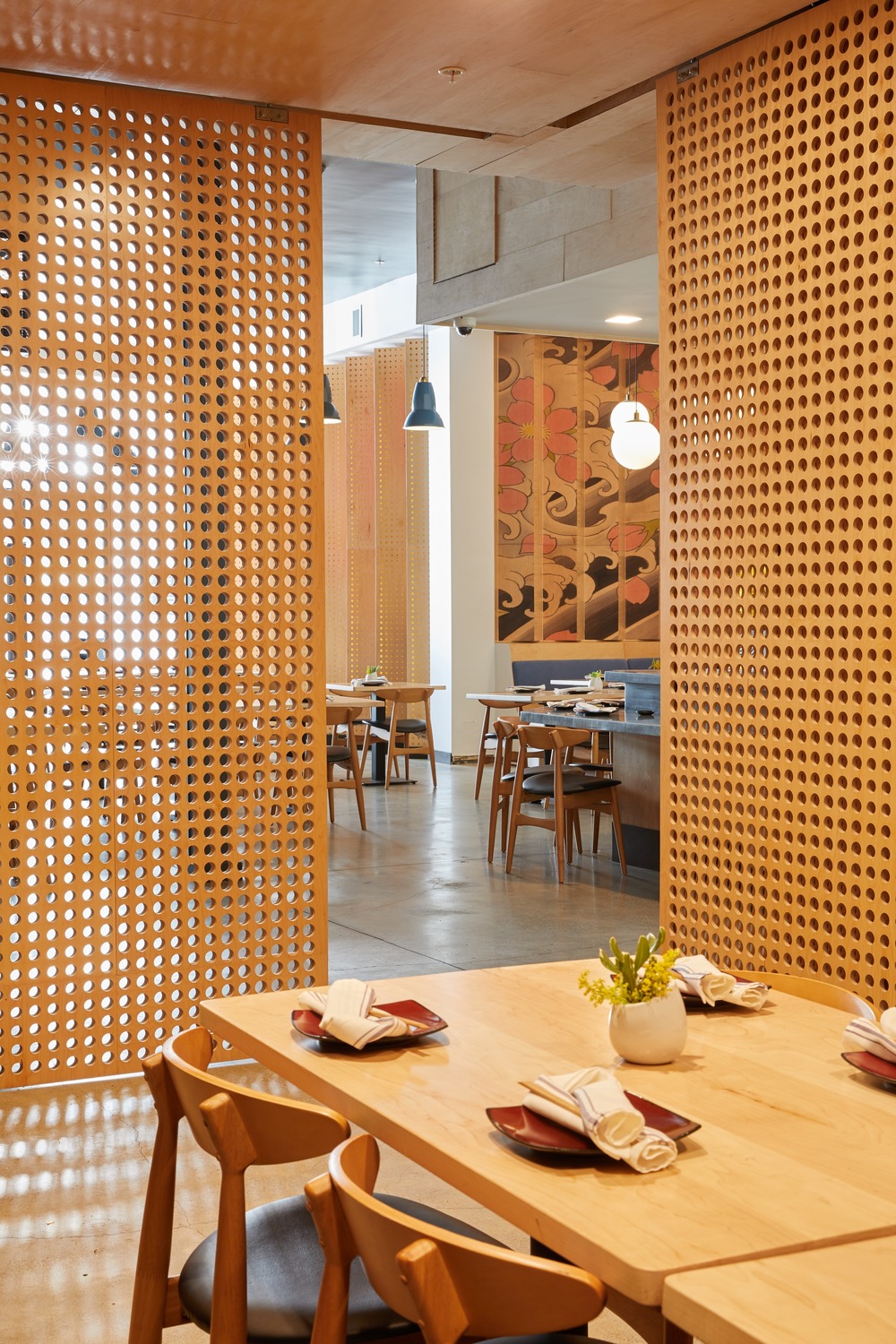 Perforated plywood screens