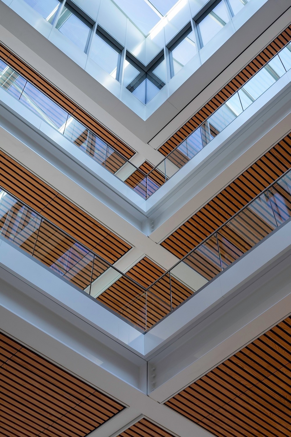 Internal light filled atrium connects the spaces and provides a focal point