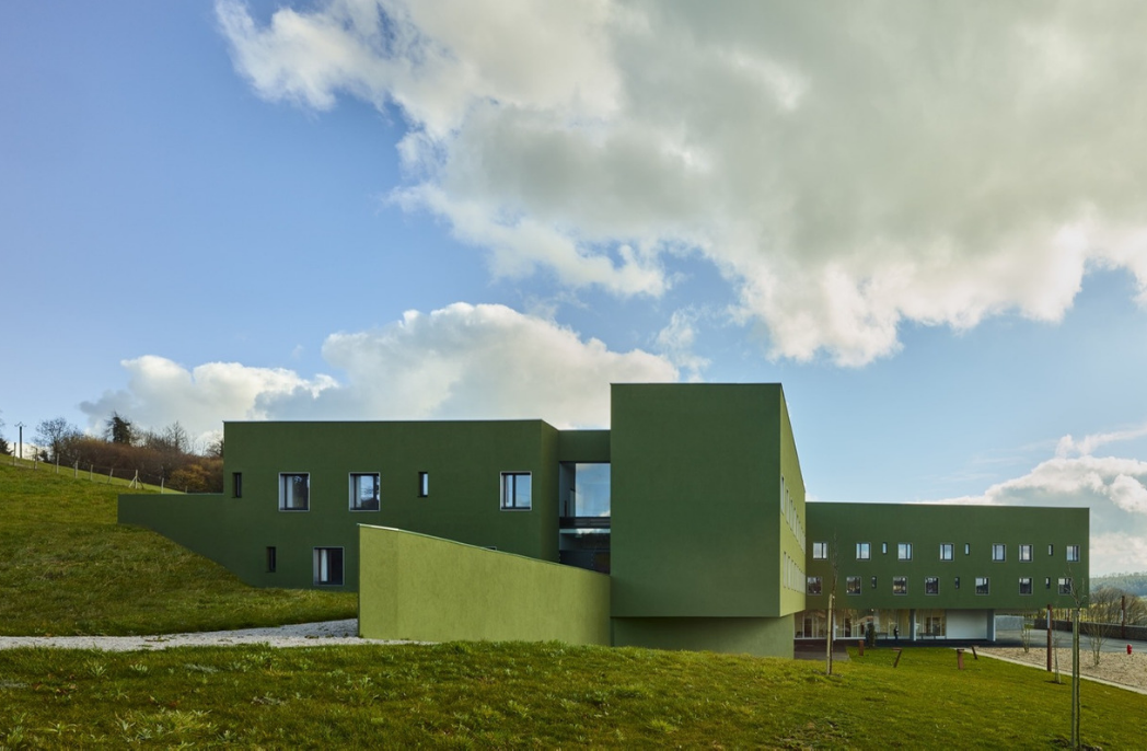 Strong pops of colour form the design for this aged care facility in France  - Australian Design Review