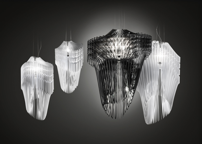Aria and Avia chandeliers