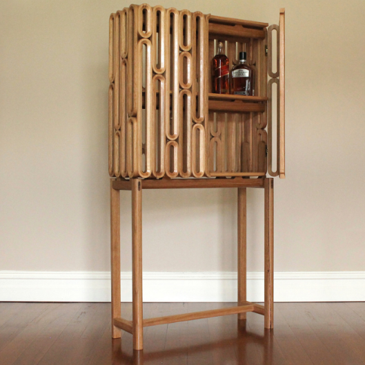Eamon Riley: Furniture design for Bar-code Drinks Cabinet
