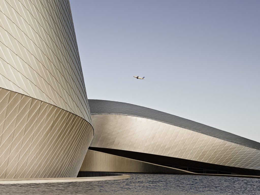 Facade detail, shot as part of an architectural case study of the National Aquarium Denmark in Copenhagen.