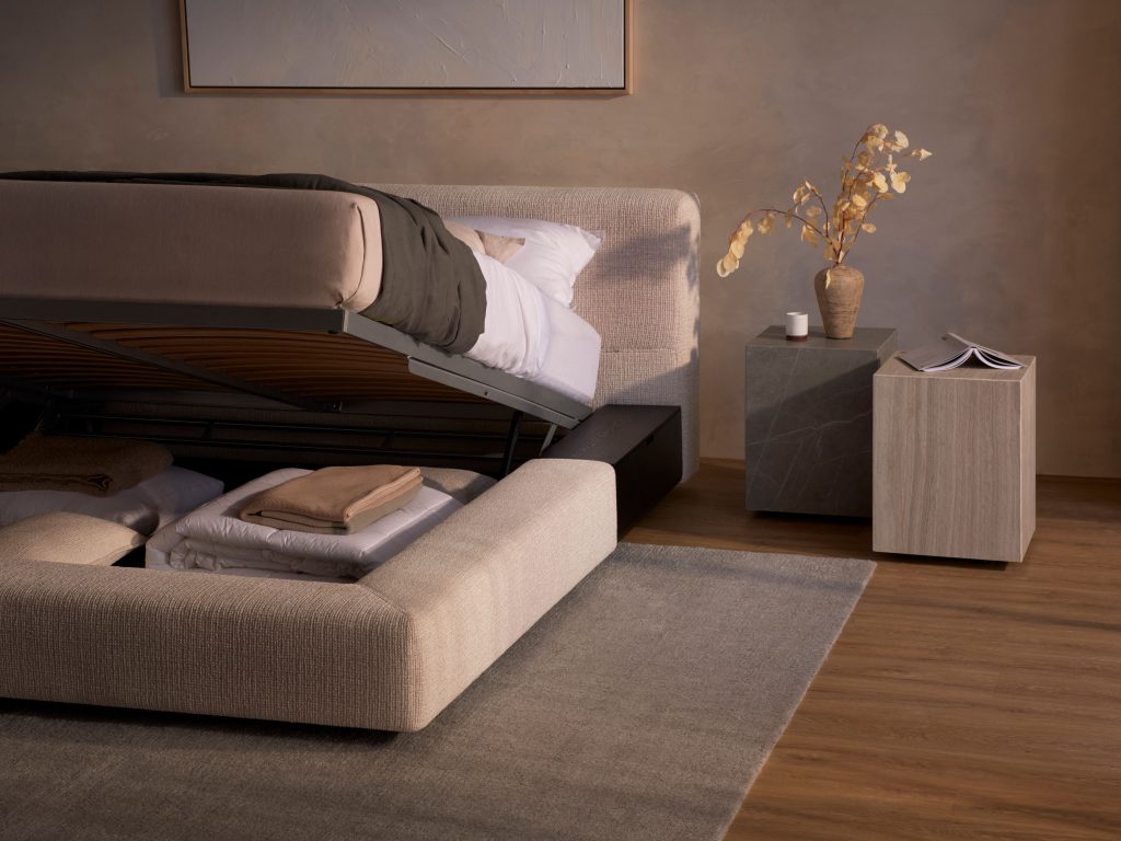 King living storage bed discount