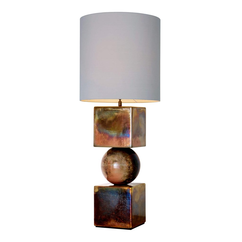 Amstel Table Lamp in Silver Shine.