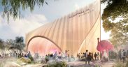 Buchan's design for the Australian Pavilion for Expo 2025, Osaka, is an abstraction of a eucalyptus gumnut, symbolic of the diversity and resilience of Australian people. Render: FloodSlicer