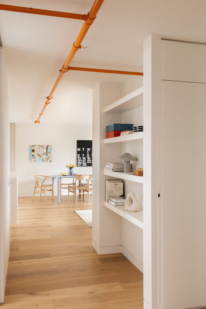 In Alter Ego, a renovation of a Robin Boyd apartment, colour has been used as homage and contemporary moment. Photography by Marie Luise Skibbe.