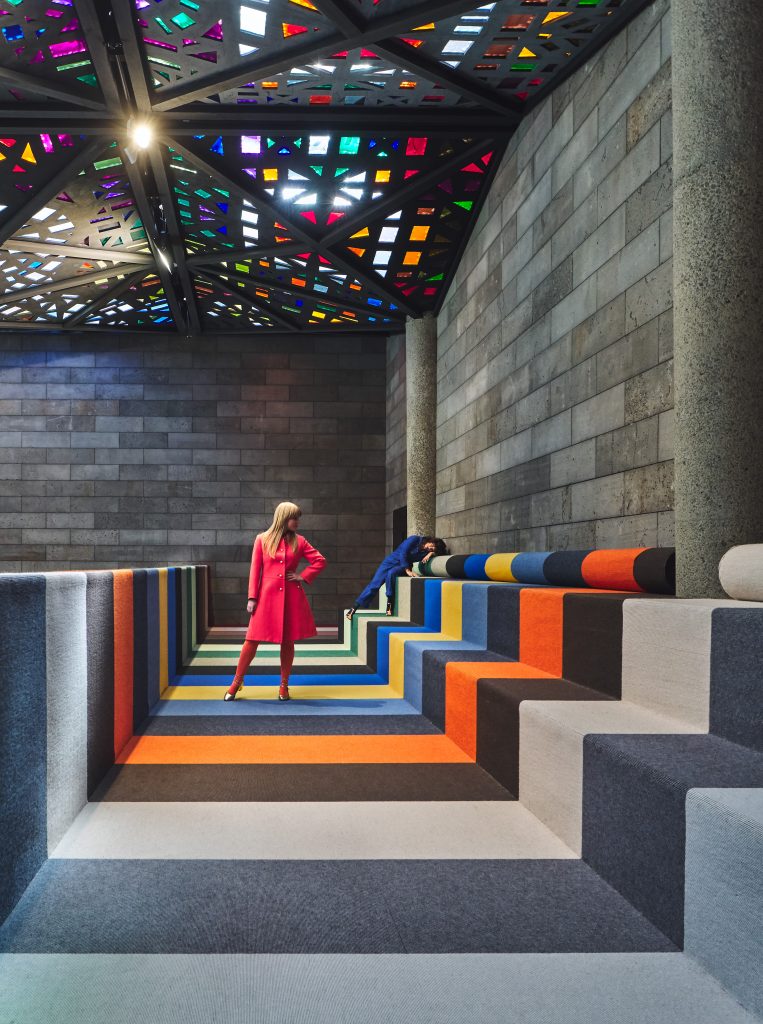 Brustman's installation design 'Coloured In' for the NGV Triennial. Photography by Jonathon Griggs.